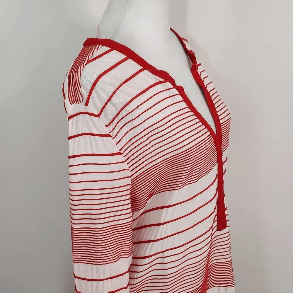 Sanctuary Red and White Stripe Tunic NWT XS Red Striped Knit Top